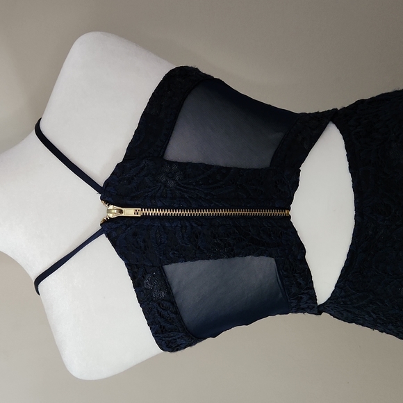 Emerald Sundae Lace Cutout Mini Dress - Picture 6 of 12